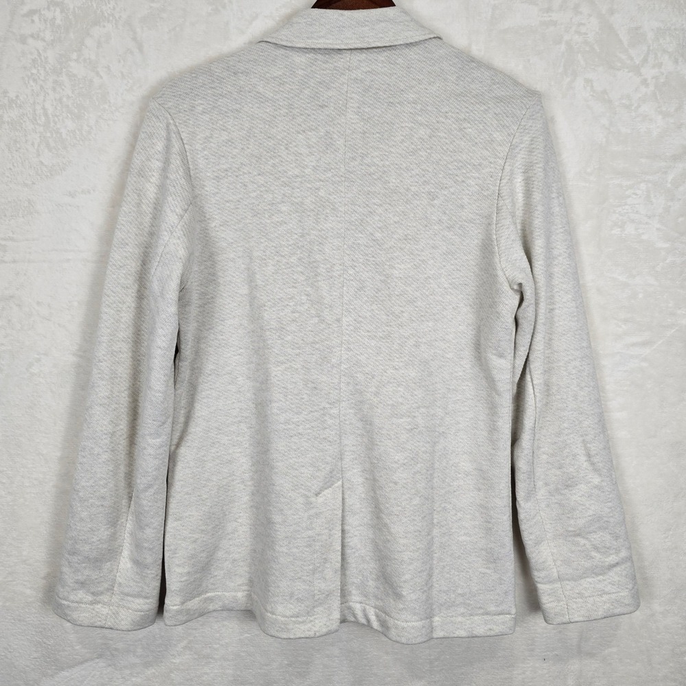 Faherty Women's Oatmeal Organic Cotton inlet Knit Blazer Sz M WOS2313 - Picture 8 of 12